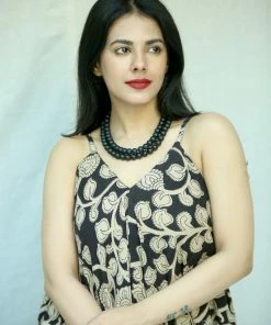 Tashi Threads EXP - Amara - Black Floral Casuals