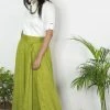 Label RishMaan Uptown Contemporary Olive Meander Shirt & Skirt