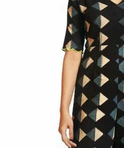 Threeness Breezy Summer  Triangle Ajrakh Romper