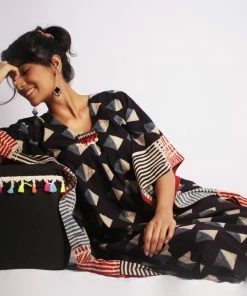Threeness Breezy Summer Triangle Ajrakh Kaftan