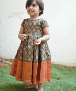 Athirai Green Frock