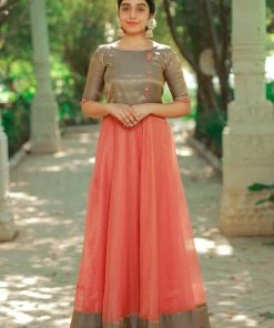 The Anarkali Store Navya - Peach