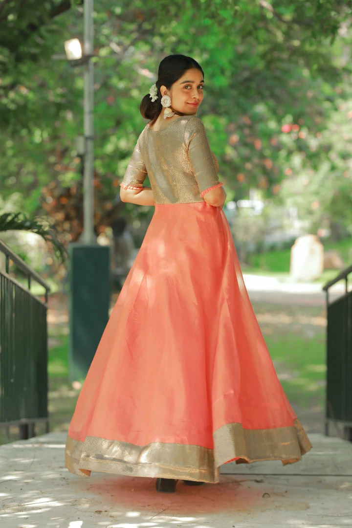 The Anarkali Store Navya - Peach 3 The Anarkali Store Navya - Peach