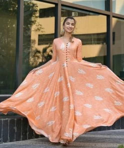 The Anarkali Store Jasmine Peach Quirk Factory