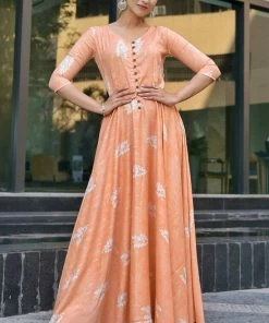 The Anarkali Store Jasmine Peach Quirk Factory