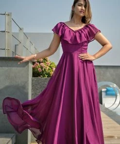 The Anarkali Store Lia Purple Quirk Factory