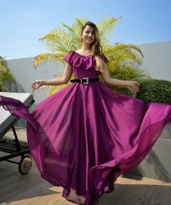 The Anarkali Store Lia Purple Quirk Factory