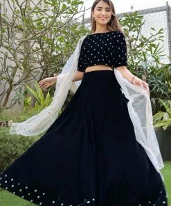 The Anarkali Store Zaira Blue Lehenga Quirk Factory