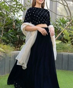 The Anarkali Store Zaira Blue Lehenga Quirk Factory