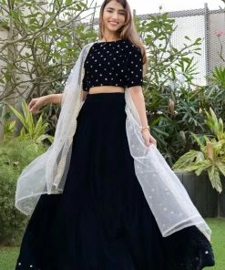 The Anarkali Store Zaira Blue Lehenga Quirk Factory