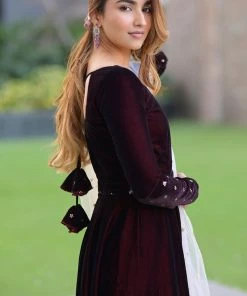 The Anarkali Store Zaira Maroon Quirk Factory