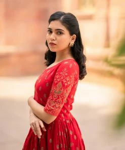 The Anarkali Store Quirk Factory Adira Red