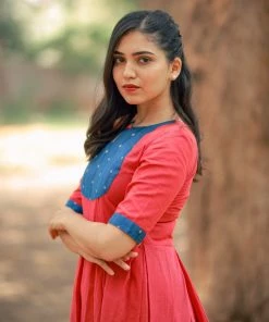 The Anarkali Store Meera Peach Quirk Factory