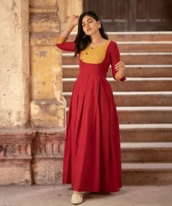 The Anarkali Store Meera Red Quirk Factory