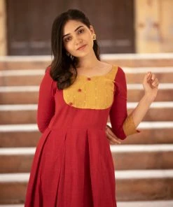 The Anarkali Store Meera Red Quirk Factory