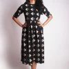 Threeness Triangle Ajrakh Pleated Dress