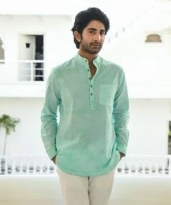 Gulaal Turquoise Tie-Dye Kurta