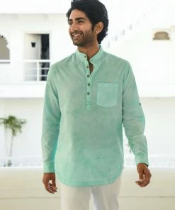 Gulaal Turquoise Tie-Dye Kurta