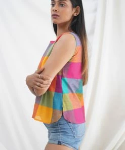 The Stitches Tops & Blouses Madras Checks Top