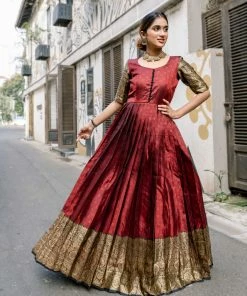 The Anarkali Store Quirk Factory Daamini - Maroon
