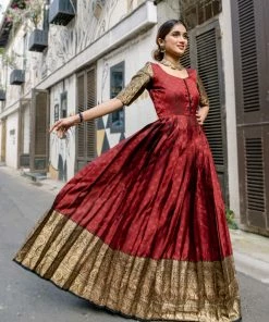 The Anarkali Store Quirk Factory Daamini - Maroon