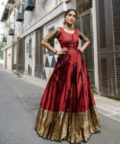 The Anarkali Store Quirk Factory Daamini - Maroon