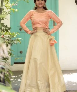 The Anarkali Store Saira Crop Top And Skirt