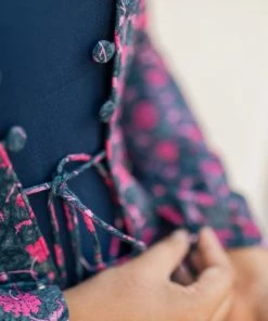 Label RishMaan Pink Floral Ensemble Uptown Contemporary