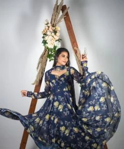 Niram Ever Willow Ridhi - Midnight Blue