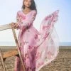 Niram Pink - Floral Organza Dress