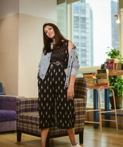 Threeness Black Ikat Jumpsuit Breezy Summer