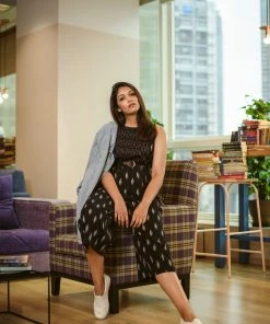 Threeness Black Ikat Jumpsuit Breezy Summer