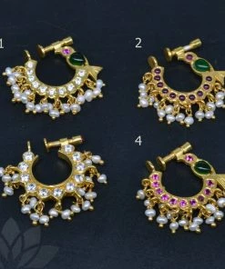 PraDe Jewels Bridal Nosepin Set D