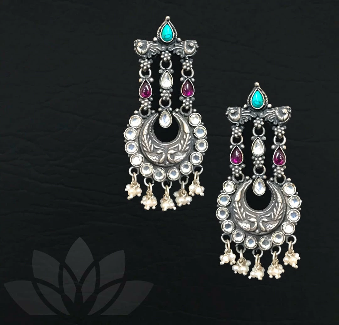 PraDe Jewels Silver Earrings Earrings Pooyyam 1 PraDe Jewels Silver Earrings Earrings Pooyyam