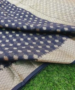 Tashi Threads Black Motif Kota Saree