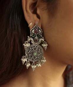 PraDe Jewels Silver Earrings Earrings Vajaynthi 3 PraDe Jewels Silver Earrings Earrings Vajaynthi