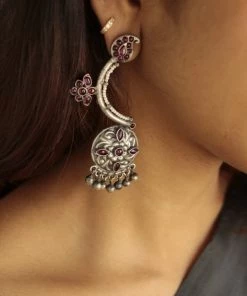 PraDe Jewels Earrings Meenadchi Silver Earrings