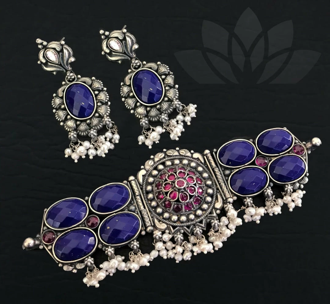 PraDe Jewels SIlver Necklaces Necklace Abhigamyah Set 3 PraDe Jewels SIlver Necklaces Necklace Abhigamyah Set