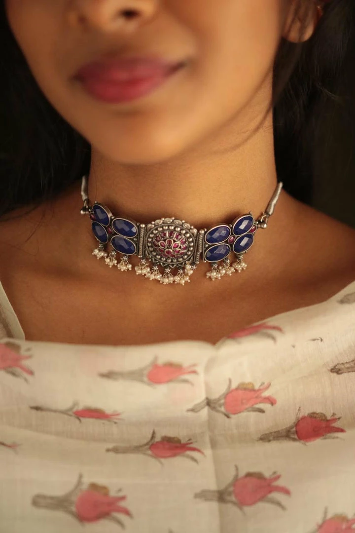 PraDe Jewels SIlver Necklaces Necklace Abhigamyah Set 1 PraDe Jewels SIlver Necklaces Necklace Abhigamyah Set