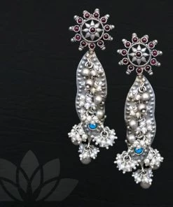 PraDe Jewels Earrings Konkam Silver Earrings