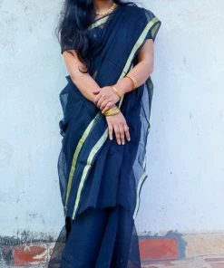 Tashi Threads Sarees Monochrome -012