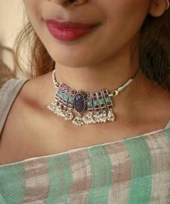 PraDe Jewels SIlver Necklaces Choker Aagama