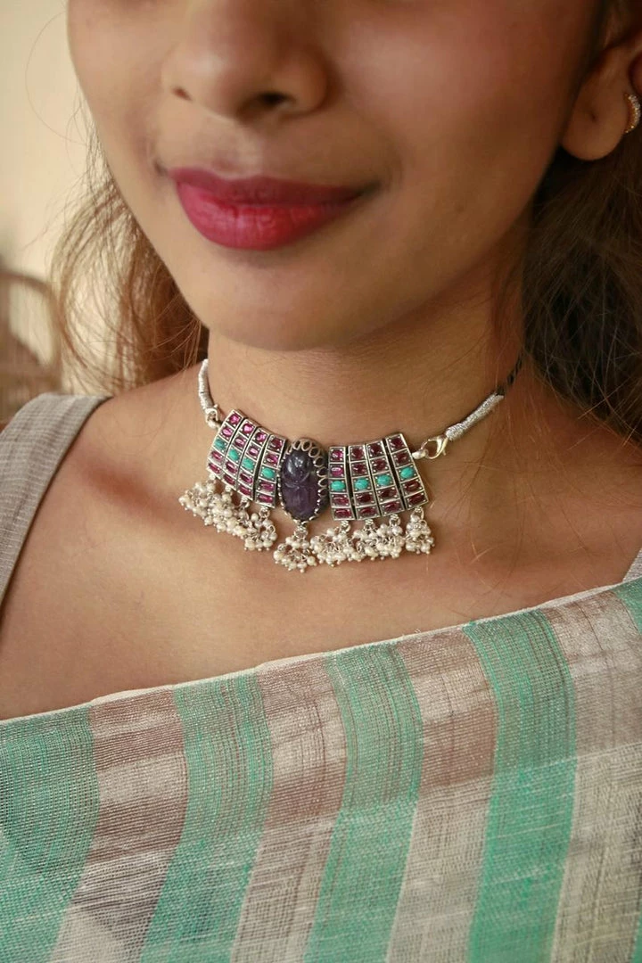 PraDe Jewels SIlver Necklaces Choker Aagama 1 PraDe Jewels SIlver Necklaces Choker Aagama