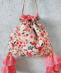 AMYRA Aviva Floral Potli Purse & Potli