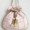 AMYRA Purse & Potli Mosaic Luxe Embroidered Potli - Baby Pink