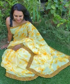 Tashi Threads Silk Kota Saree - Yellow