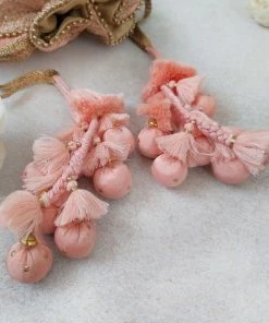 AMYRA Leela Heritage Potli - Peach Purse & Potli