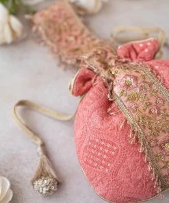 AMYRA Purse & Potli Mughal Old Rose Potli