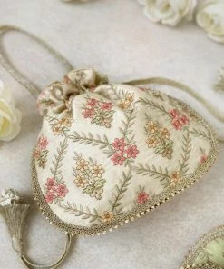 AMYRA Purse & Potli Ishara Potli - Off White