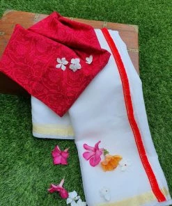 Tashi Threads White Kota Saree Sarees